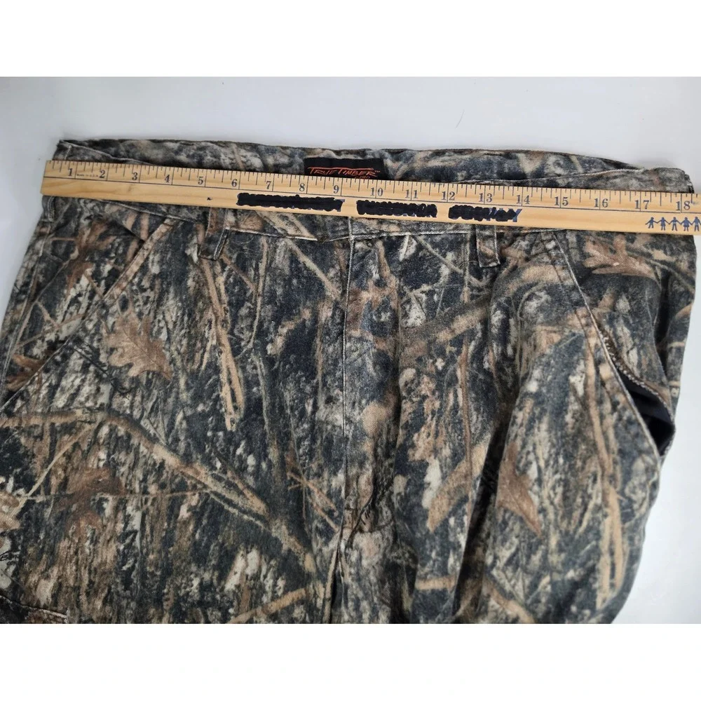 TrueTimber Camo Hunting Cargo Pants DRT Mens Medium 34x30 Missing Button